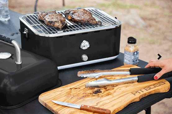 Pit Boss Pit Stop, Portable Charcoal Grill w/ Cover and Bag