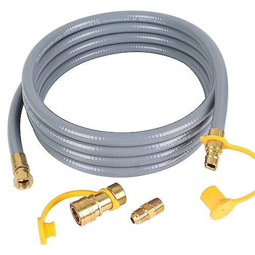 ATKKE 3/8 inch ID Natural Gas Grill Hose with Quick Connect Fittings