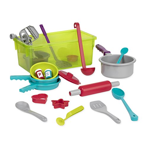 Battat – Cooking Set – Pretend Play Toy Dishes Set - Plastic Kitchen