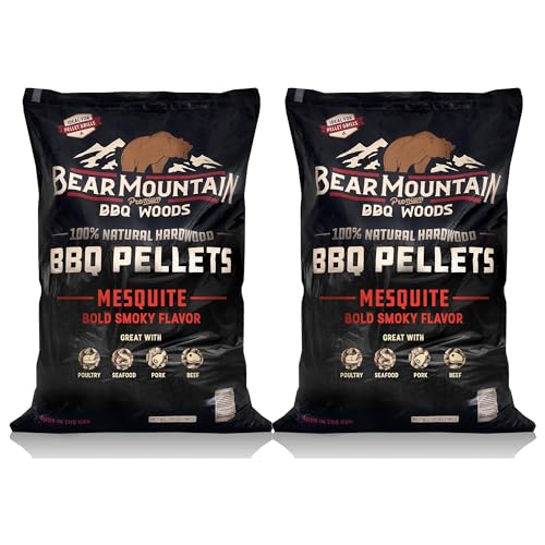 Bear Mountain BBQ Premium All Natural Mesquite Smoker Wood Chip Pellets