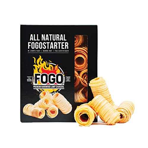 FOGO Premium Hardwood Lump Charcoal, Fogostarters, Natural Fire